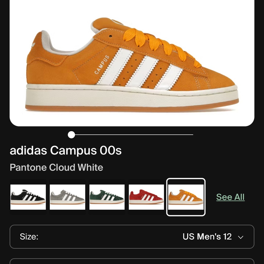 Adidas Campus 00s Orange White Sneakers